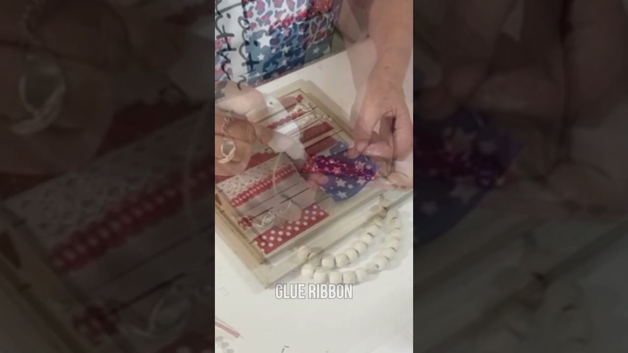 #short | Patriotic Home Decor Using Dollar Tree Wooden Slat Canvas Frame