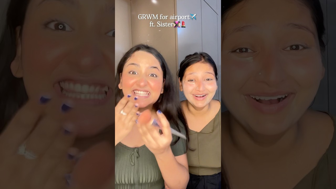 GRWM for Airport ft. @ASTHASINGH_05 #minivlog #ytshorts #shorts