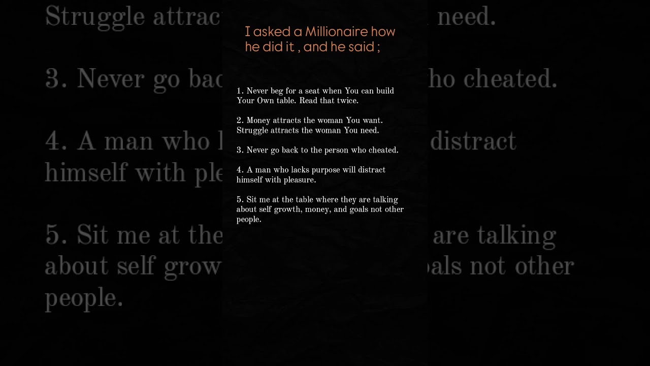 Millionaire's Advice for success ?   #trendingshorts #motivation #millionaire #success